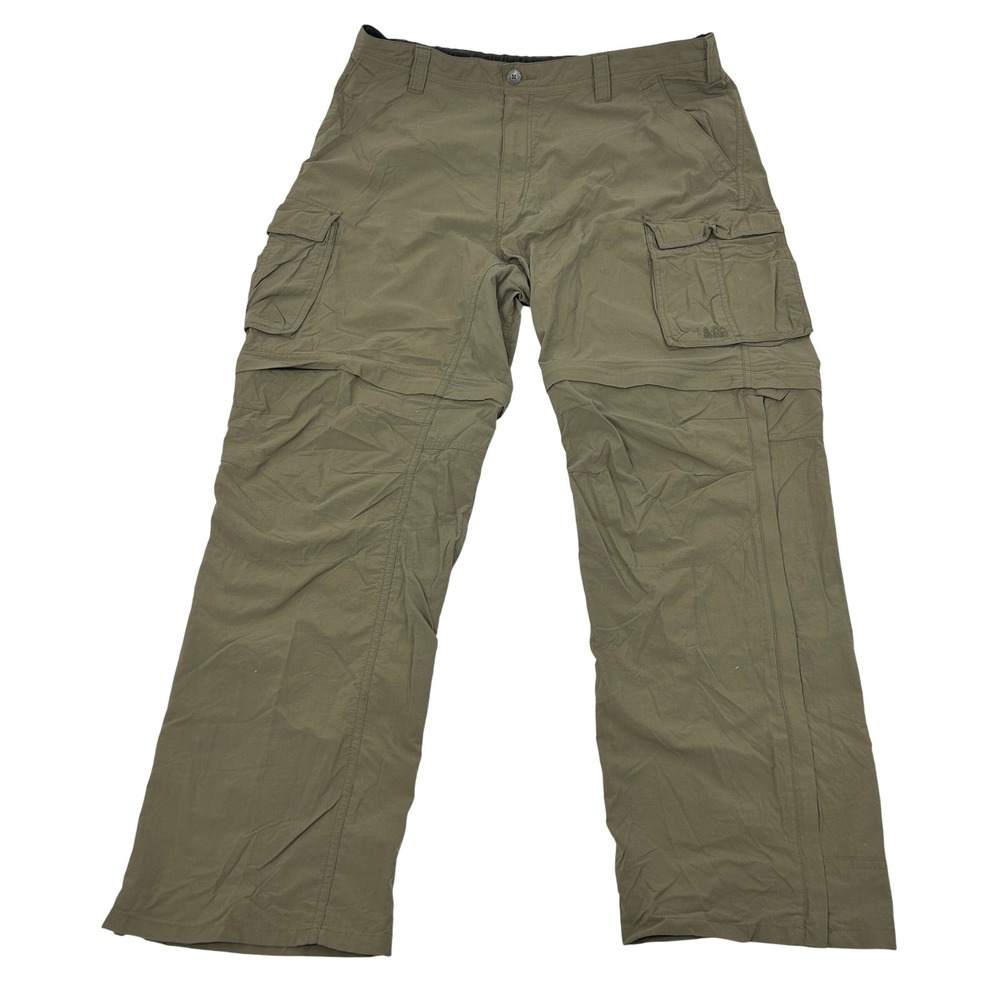 REI Convertible Cargo Pants Men's XL Gray‎ Zip Off Legs Hiking Outdoor Utility